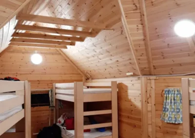 Accommodation in a timber yurt