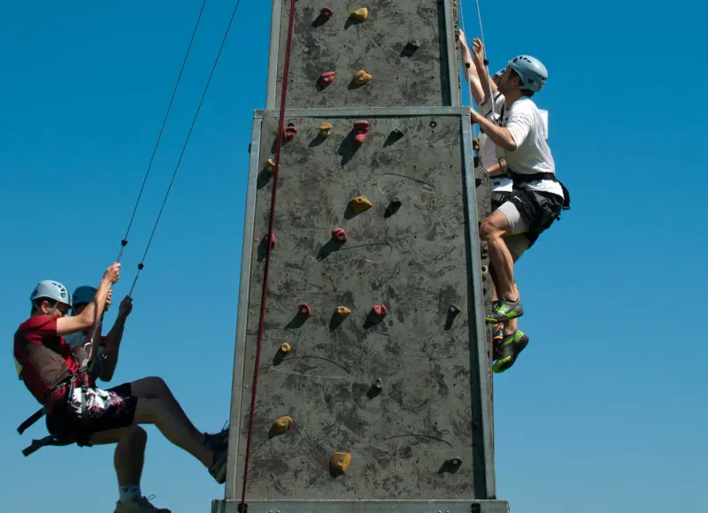 Mobile climbing wall Adventure and Education in a Positive Christian