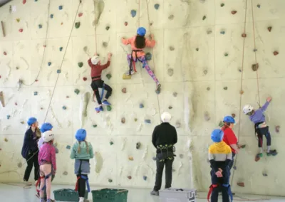Climbing wall activity session