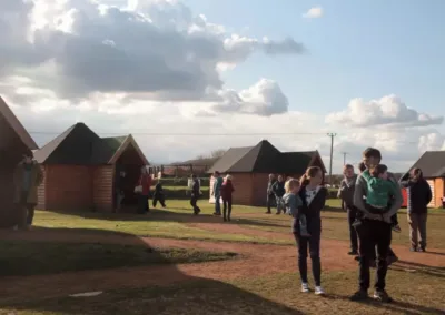 Families at the Adventure Plus yurts