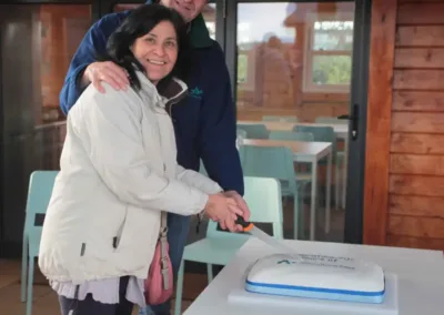 Cake cutting at Opening Weekend Celebration