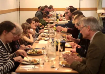 Guests enjoying a meal at Adventure Plus