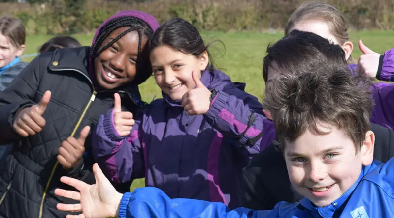 A group of happy children