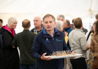 Tray of canapes being offered to guests