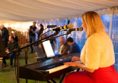 Lady playing keyboard