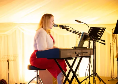 Lady playing keyboard